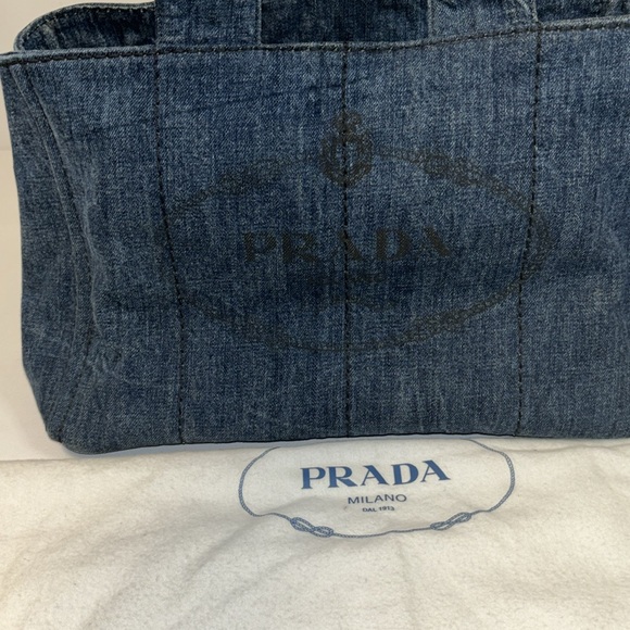 VGUC Denim Prada Tote ❌❌SOLD❌❌ - Picture 2 of 15